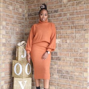 Rust 2-Piece Sweater Set
